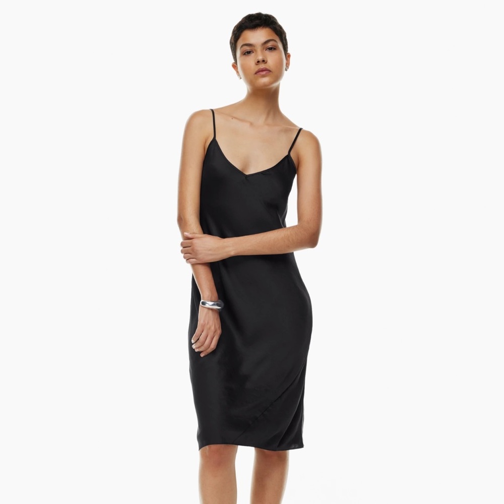 Aritzia Wilfred Only Slip Satin Midi Dress (S)
